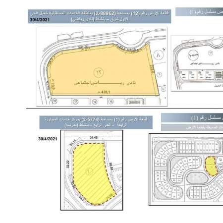 مواقع قطع الأراضى